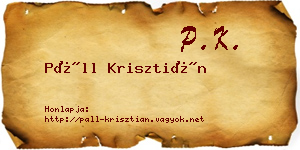 Páll Krisztián névjegykártya